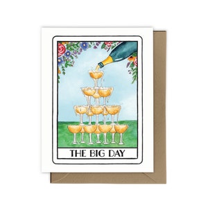 The Big Day, Tarot Greeting Card, Wedding, Anniversary, Graduation, Notecard, Stationery, Friend, Witchy