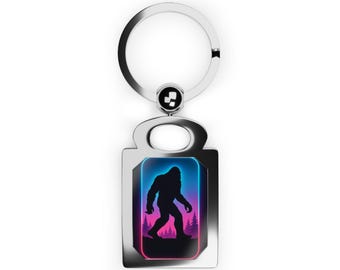 Mystic Bigfoot Keychain: Sasquatch Keyring, Cryptid Gift