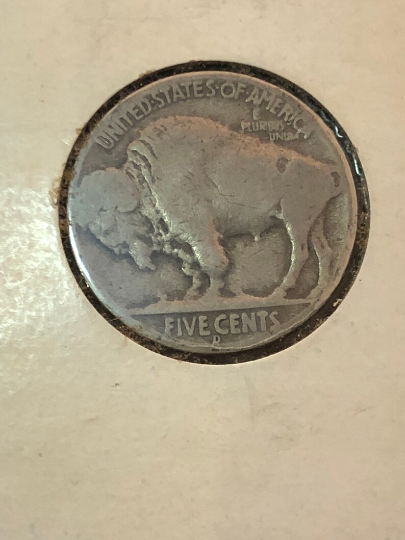 1936D Buffalo Nickel, Five Cent Coin Etsy