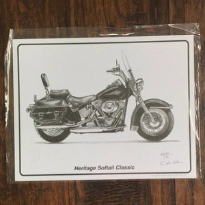 Harley Heritage Poster - Etsy