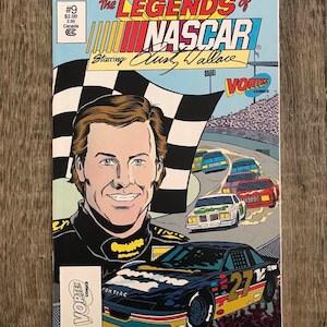 Vintage Rusty Wallace Comic Book VORTEX comics Legends of Nascar &#39;90&#39;s era