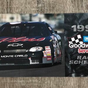 1998 Race Schedule Goodwrench Service