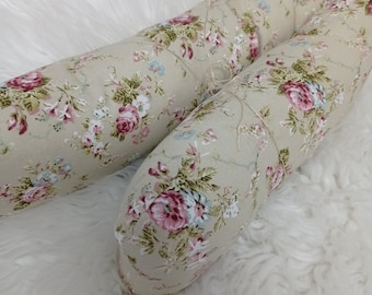 WIND STOPPER, DRAFT STOPPER 90 cm, air stopper, cold stop, door stop, cushion, beige waistband, flowers, roses