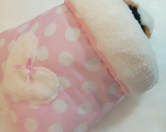 Cuddly things, guinea pigs, rats, mice, guinea pigs hammock, cuddly bag, cottage, sleeping house, pink, heart, white, cave, tunnel, tube
