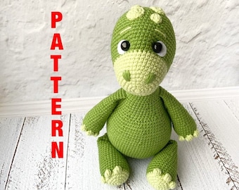 Crochet PATTERN Dinosaur / amigurumi dinosaur / pdf tutorial dino / pattern in English