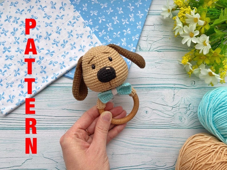 Crochet PATTERN Baby Rattle Puppy / amigurumi baby rattle / Etsy