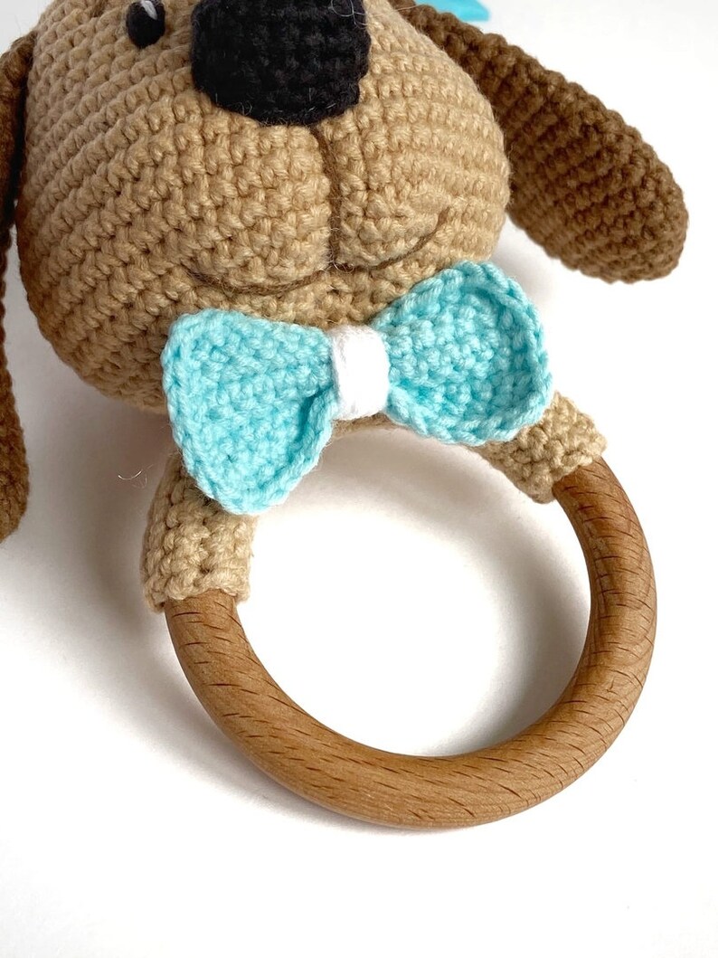 Baby Rattle Puppy / handmade Rattle / teething toy / gift for Etsy