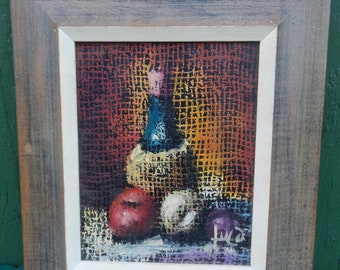 Retro Mid Century Still Life Framed Painting!