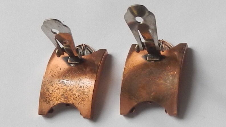 Vintage Renoir Copper Clip Earrings!