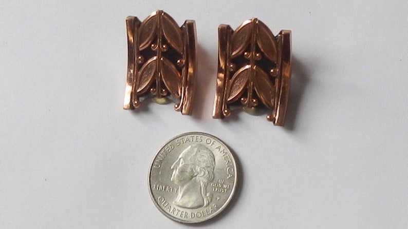 Vintage Renoir Copper Clip Earrings!