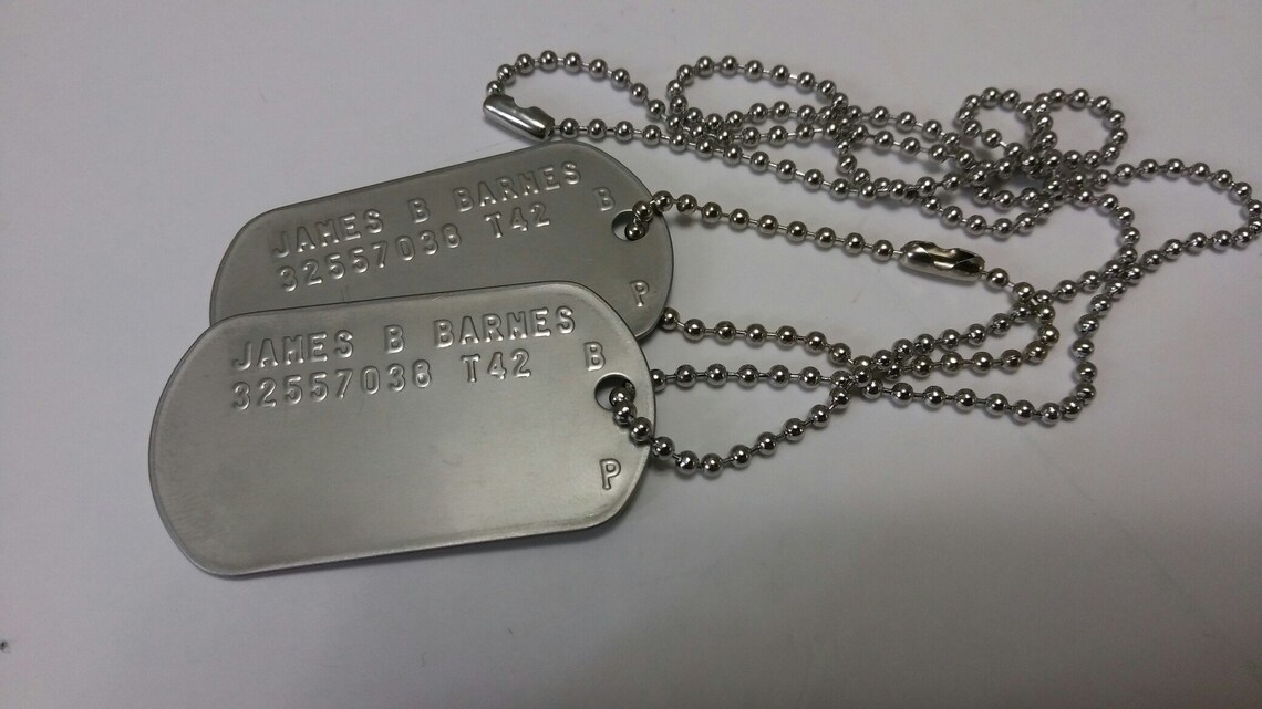 Bucky Barnes Military Dog Tags Etsy