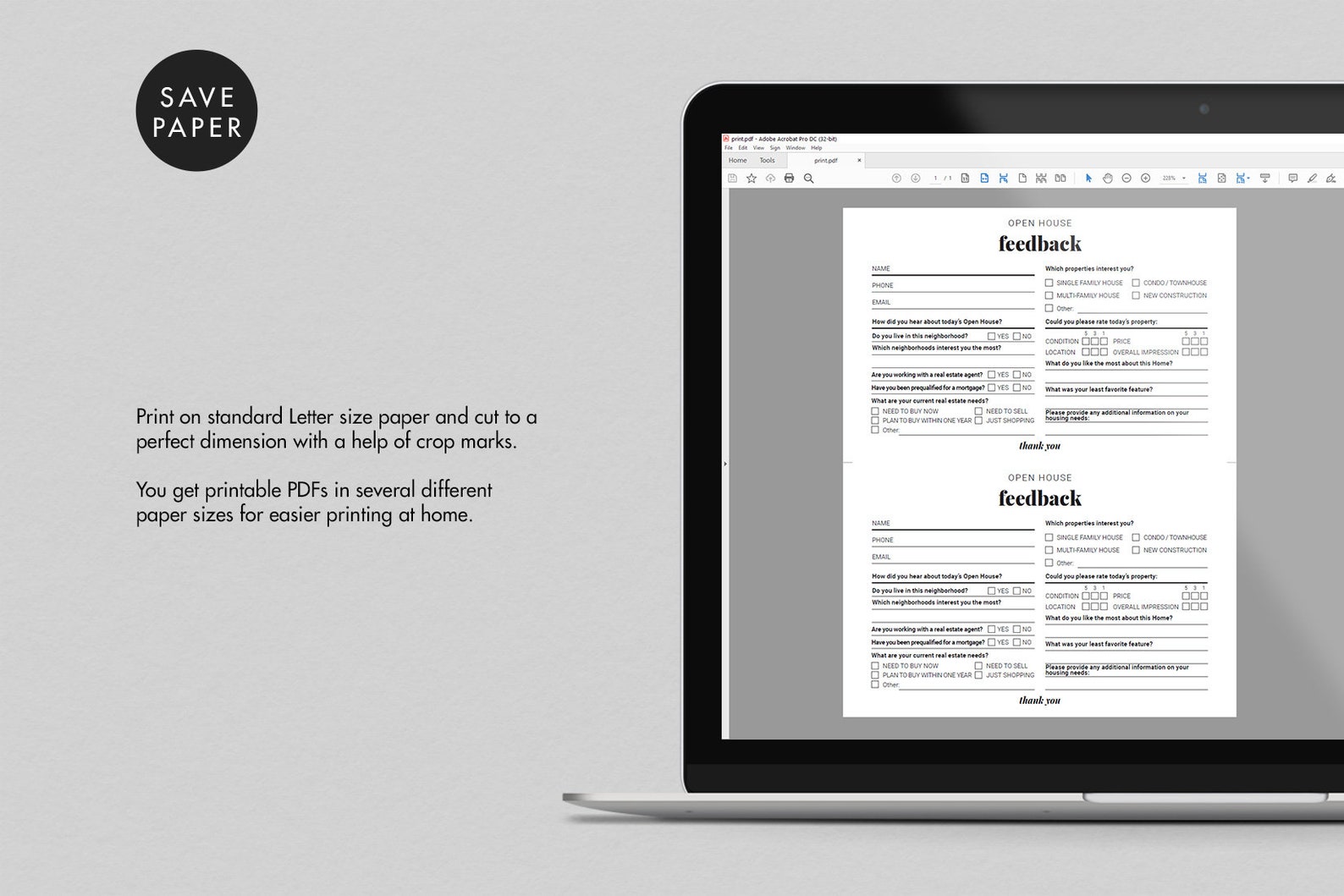 Open House Feedback Form, Guest Feedback Form, Open House Questionnaire, Feedback Form Printable ...