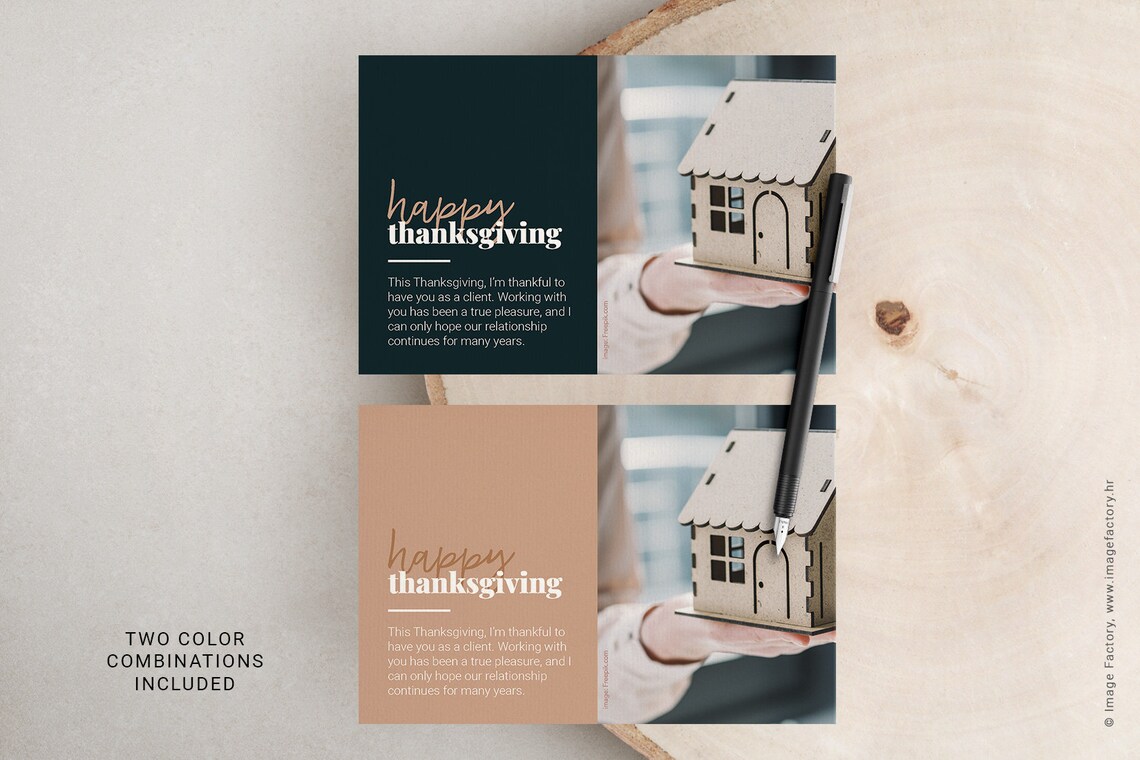 Realtor Marketing Thanksgiving Postcard Greeting Cards - Etsy