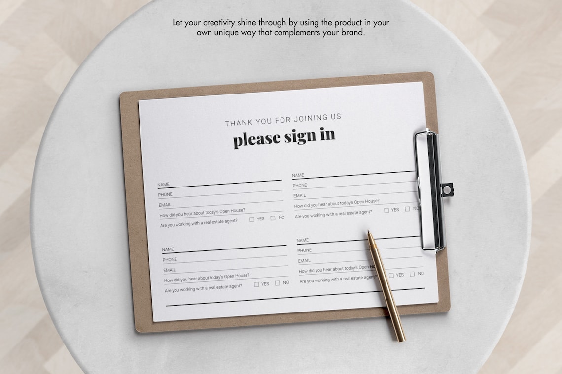 Open House Sign in Sheet, Open House Guest Sign In, Sign in Sheet Printable, Open House ...