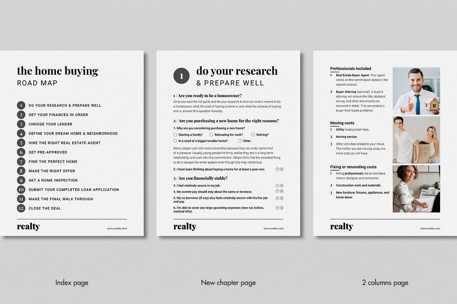 Real Estate First Time Home Buyer Guide Template Real Estate Etsy