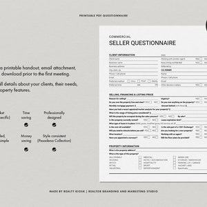 Commercial Building Questionnaire Commercial Real Estate Seller Questionnaire, Commercial Property Seller ...