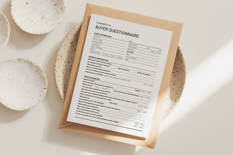 Commercial Building Questionnaire Commercial Real Estate Buyer Questionnaire, Commercial Property Buyer ...