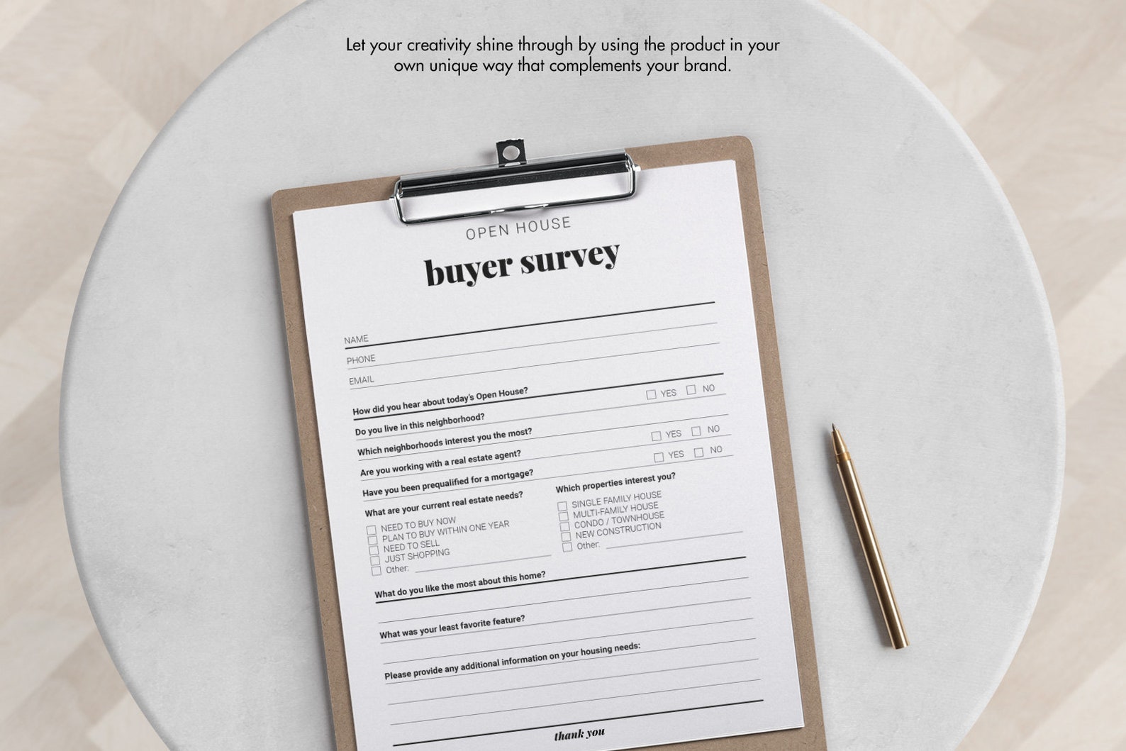 Open House Survey Home Buyer Questionnaire Open House Etsy