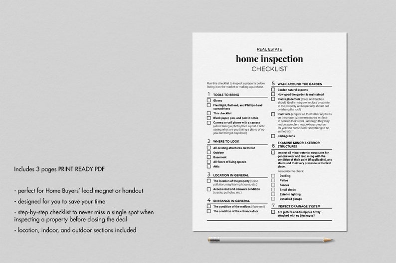 Ultimate Home Inspection Checklist Real Estate Home Buyer image 1