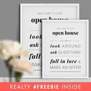 Real Estate Open House Welcome Sign, Open House Printable Sings, Real Estate Sign, Realtor Open House, Open House Signage, Indoor Sign Pdf