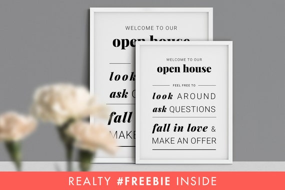 Real Estate Open House Welcome Sign Open House Printable - Etsy