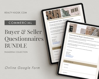 Commercial Buyer Questionnaire, Commercial Seller Questionnaire, Buyer Intake, Seller Intake, Commercial Realtor Marketing, Google Forms