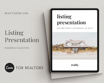Presentación de listado de bienes raíces Plantilla Canva, Presentación de propiedad Canva Plantilla, Presentación del comprador de vivienda, Folleto de la casa de bienes raíces