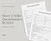 Real Estate Bundle, Buyer and Seller Questionnaire, Client Consultation, Buyer Questionnaire, Seller Questionnaire, Home Buyer Package