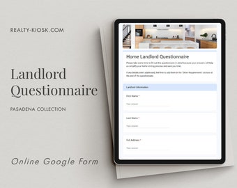 Cuestionario de propietario en línea, Admisión de propietarios, Plantilla de formulario web, Formulario de propietario, Encuesta de propiedad, Marketing de agentes inmobiliarios, Formulario de bienes raíces