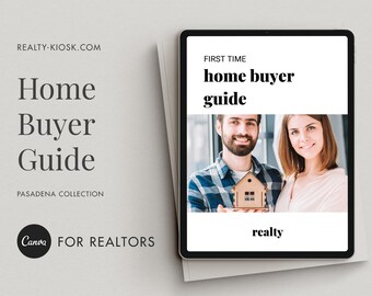 Real Estate First Time Home Buyer Guide Canva Template, Presentación del comprador, Paquete del comprador de bienes raíces, Real Estate Canva Buyer Lead Magnet