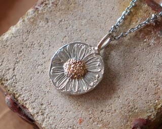 Collana E Bracciale Margherita In Argento Sterling 925 Placcato Oro - Gioiello Daisy Anallergico Senza Nichel, Regalo Confezionato