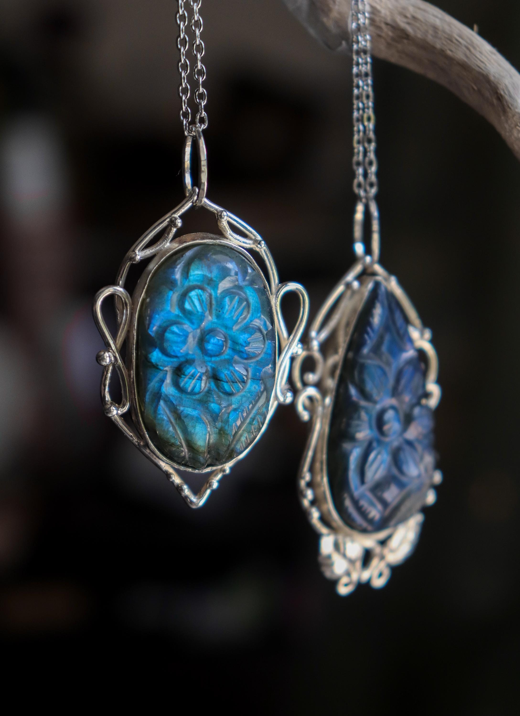 Orecchini In Pelle A Forma Di Goccia Con Quattro Elementi - Foto 7