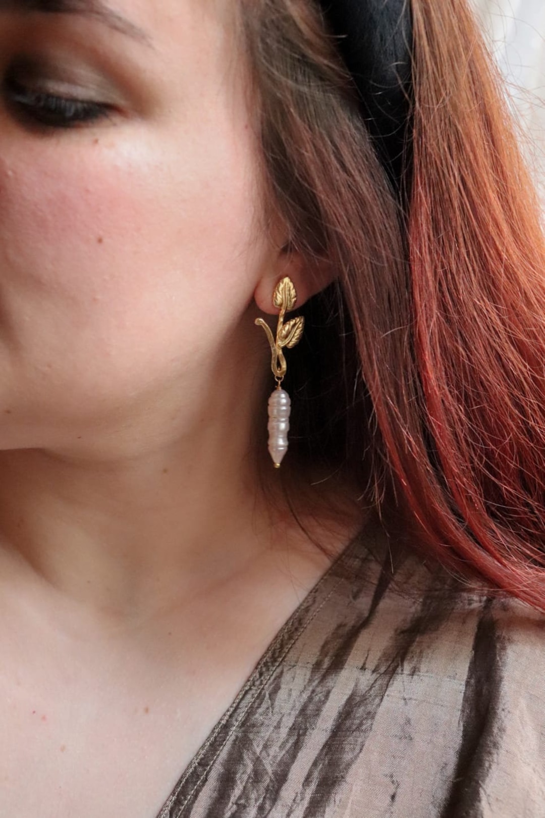 Boucles D'oreilles Ophélie En Bois Multicolore - Métal Doré Nickel - Neuf Avec étiquettes