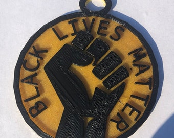 3 pack Black Lives Matter Ornament/Medallion in Multiple Colors