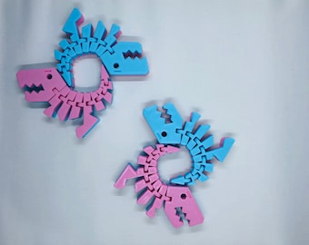 Transasaurus Rex + friends trans right Large flexible fidget toy