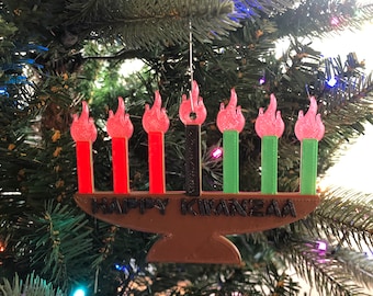 Kwanzaa ornament Kinara hanging
