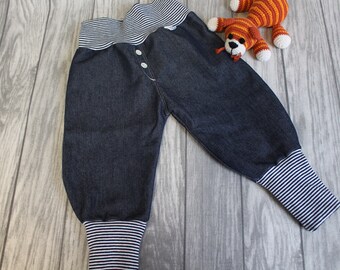 Graziosi pantaloni harem *veri jeans* Taglie disponibili dalla 50 alla 104, unisex