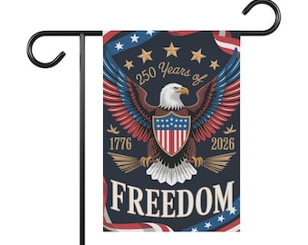 Patriottische zeearend Freedom Garden-vlag, huisbanner | 1776-2026 250 jaar