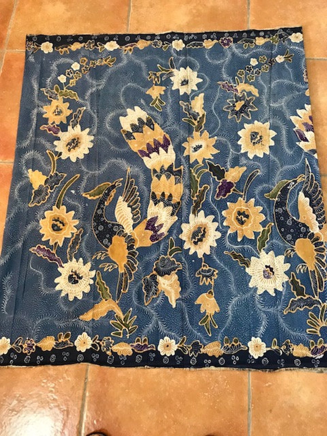 Vintage Indonesian Hand Painted Batik Etsy