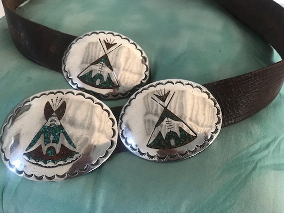 Antique Zuni Concho Belt