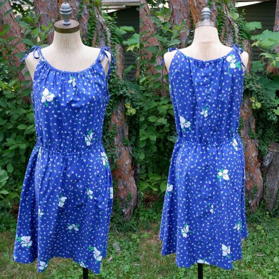 1970s Vintage Malia Honolulu Hawaiian bright blue