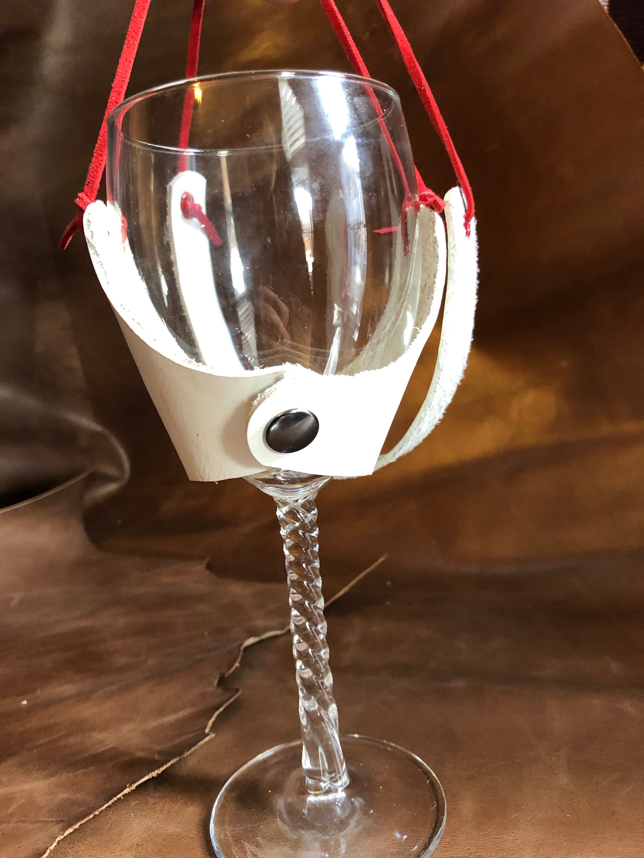 Leather Wine Glass Holder Necklace Etsy Singapore