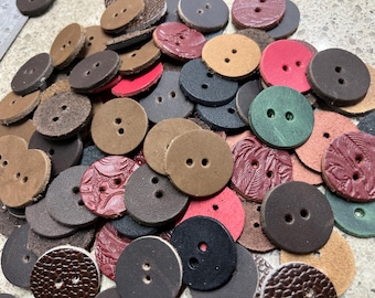 Leather Button embellishments