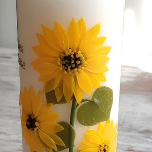 Kerze "Sonnenblumen-Trio"