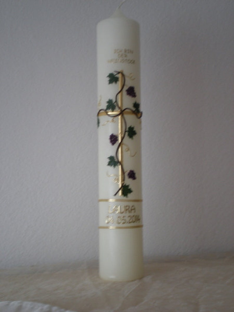 Communion candle I am the vine image 1