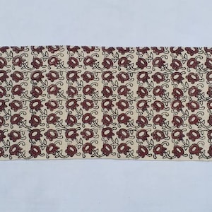 Cotton Runner Black,Red And White Hand Block Print indian Rug- Pure Cotton Runner Rug