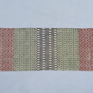 Cotton Runner Colorful Block Print indian Rug- Handmade Print rug