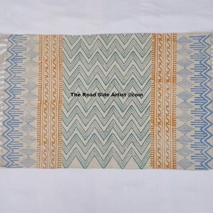 2&#39;X3&#39; Coton Handblock Imprimé Moderne Petit Kilim Tapis - Beau Bloc Fait Main Imprimé Kilim Tapis 60 * 90 Cm