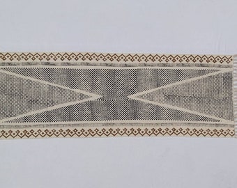Cotton Runner Black And White with Grey Hand Block Print indian Rug- Pure Cotton Runner Rug Dhurrie