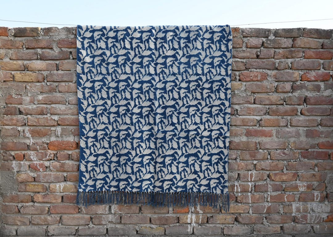 Hand Block Print Cotton Rug – Indigo Blue, Indian Decor - Etsy